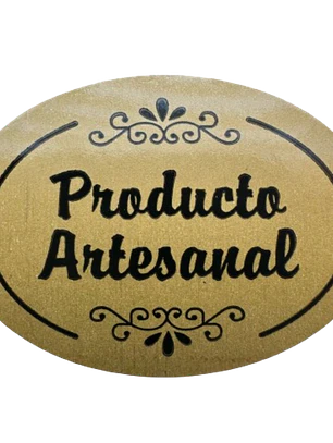 Sticker Producto Artesanal Cafe Claro 100un 38mm