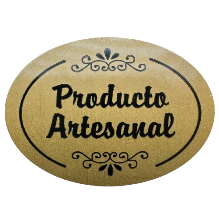 Sticker Producto Artesanal Cafe Claro 100un 38mm 1