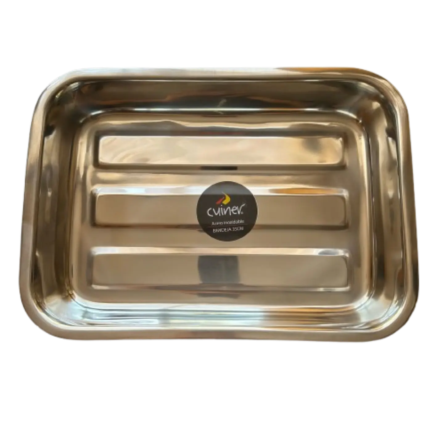 Fuente Rectangular Con Azas Acero Inoxidable Cuiner 30cm 2