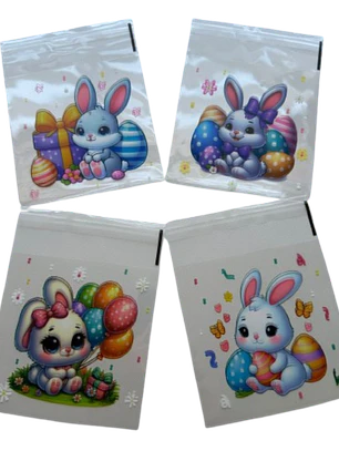 Bolsas Pascua C Celofan Autoadhesivas 100un 10x10+2cm