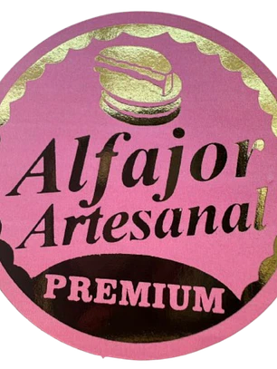 Sticker Alfajor Rosado 100un 38mm