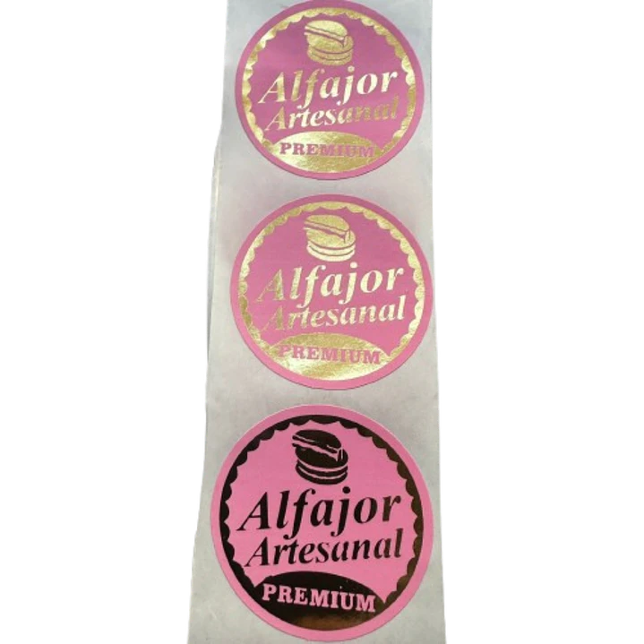 Sticker Alfajor Rosado 100un 38mm 2