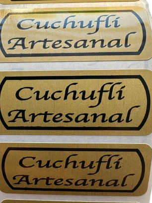 Sticker Cuchufli Cafe Claro 100un