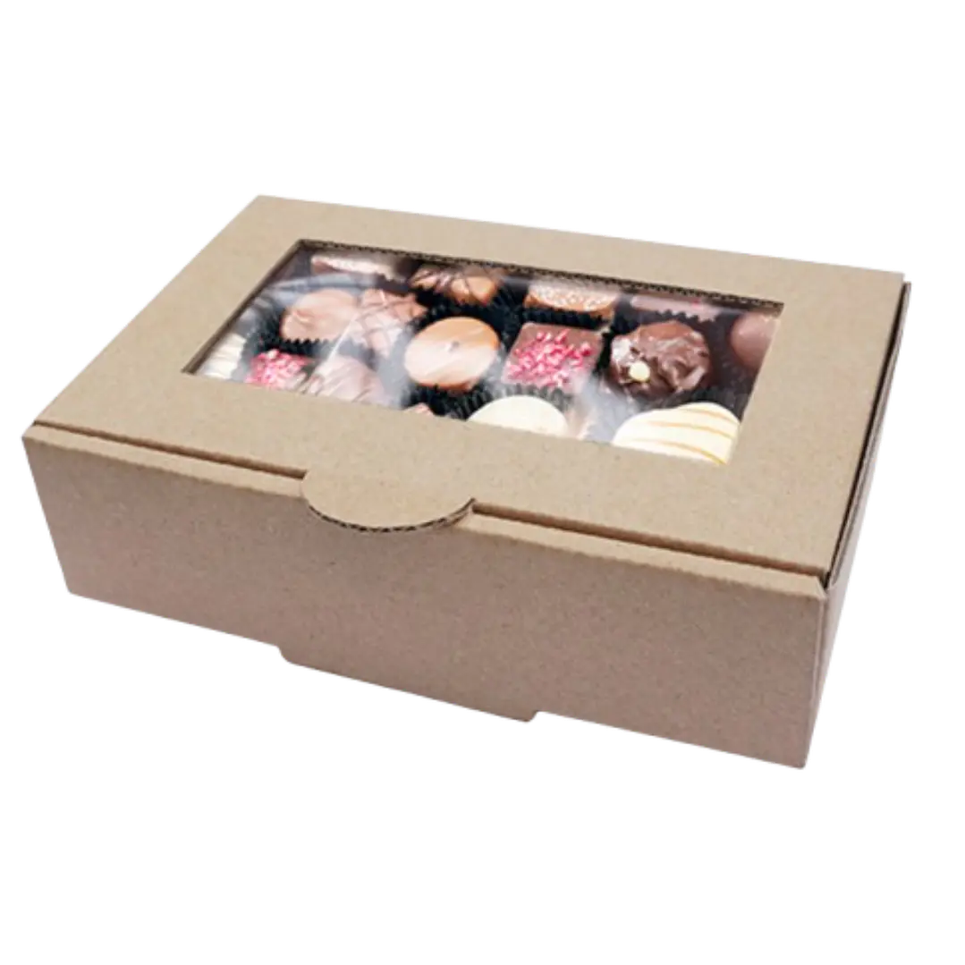 Pack 5 Caja XS Carton Microcorrugado Ventana 14,2x9,4x3,8cm 1