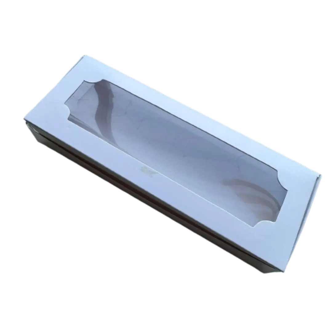 Caja E Con Ventana 3 Alfajores Cartulina 19x7x3cm 1