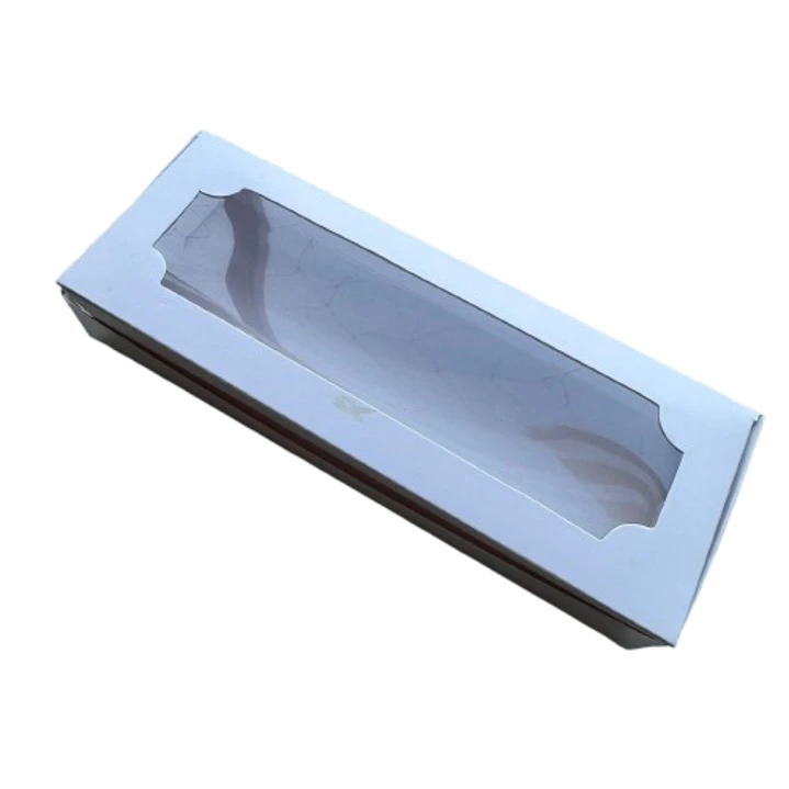 Caja E Con Ventana 3 Alfajores Cartulina 19x7x3cm 1