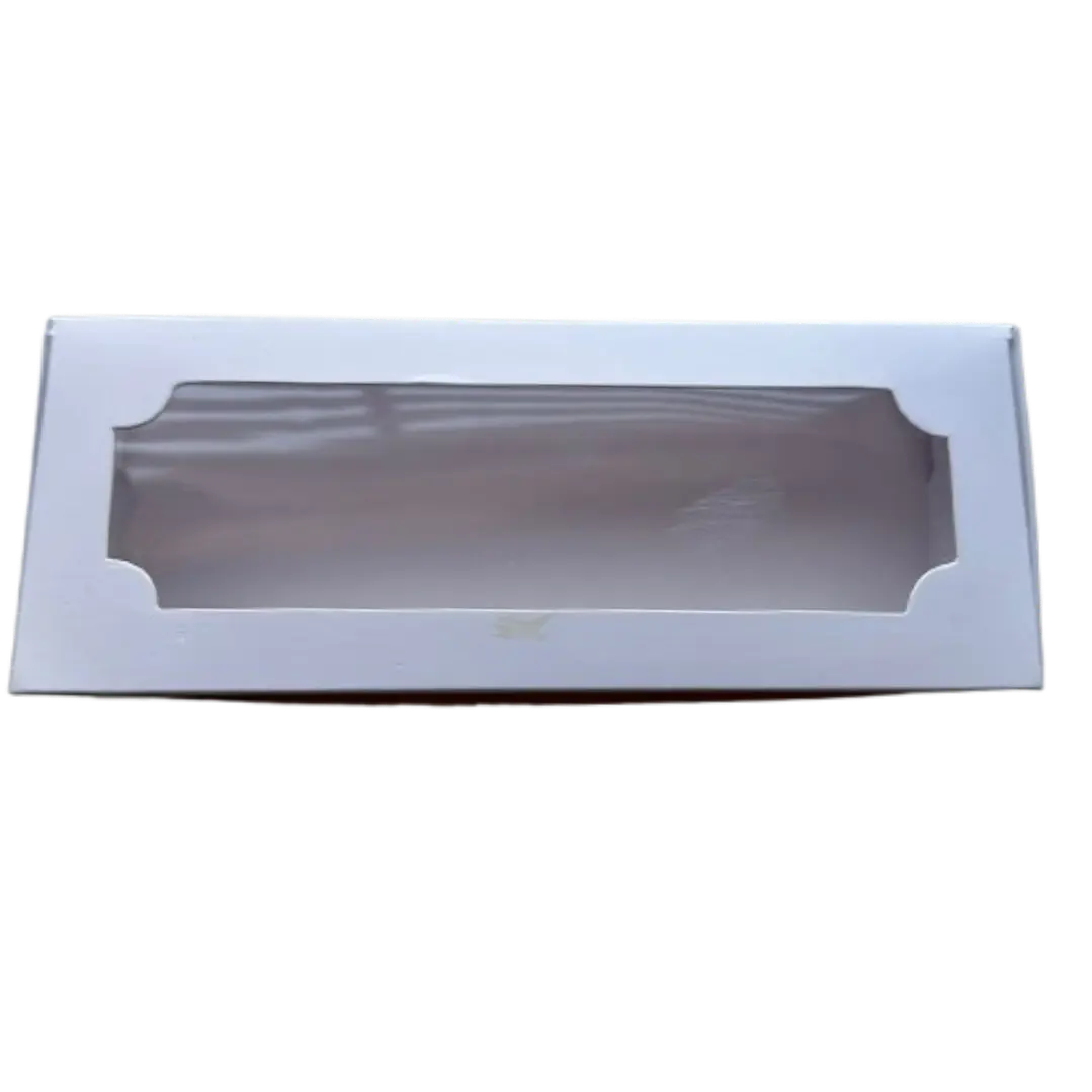 Caja E Con Ventana 3 Alfajores Cartulina 19x7x3cm 2
