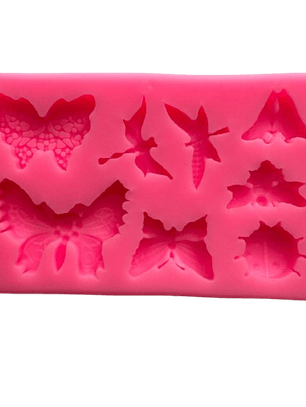 Molde Silicona Alitas De Primavera 8 Figuras 12,3x6cm
