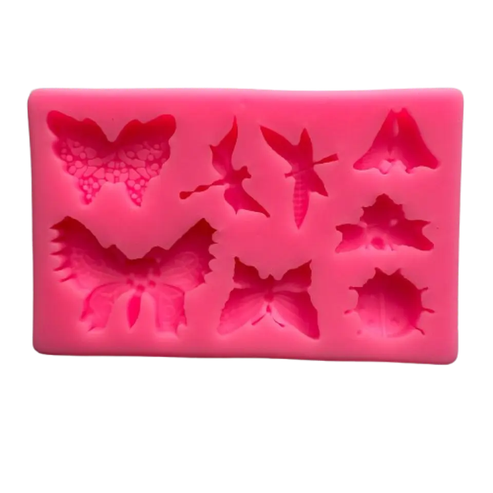 Molde Silicona Alitas De Primavera 8 Figuras 12,3x6cm 1