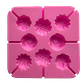 Molde Silicona Mini Cake Pop Flores 8 Cavidades 12,7x12,7cm - Miniatura 1