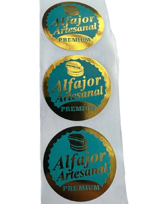 Sticker Alfajor Calipso 100un 38mm