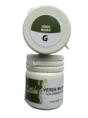 Colorante Gel Verde Musgo Comestible Reposteria Guttche 20g