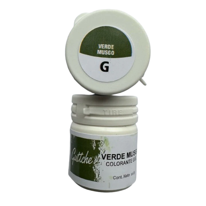 Colorante Gel Verde Musgo Comestible Reposteria Guttche 20g 1