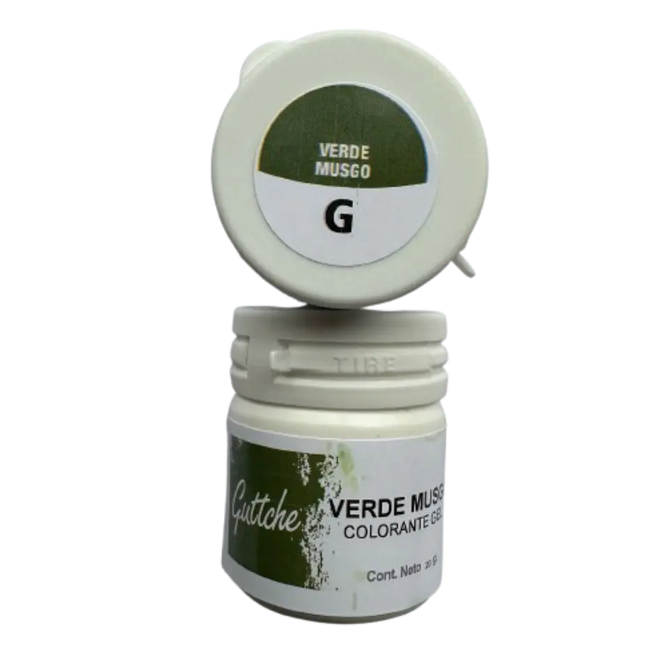 Colorante Gel Verde Musgo Comestible Reposteria Guttche 20g 1