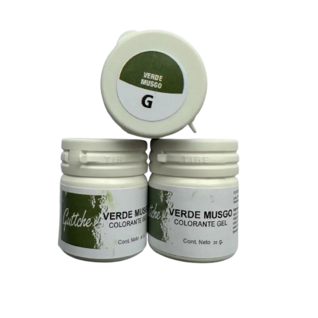 Colorante Gel Verde Musgo Comestible Reposteria Guttche 20g 2