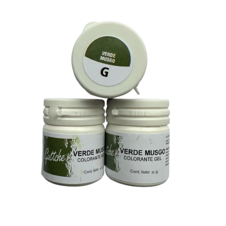 Colorante Gel Verde Musgo Comestible Reposteria Guttche 20g 2