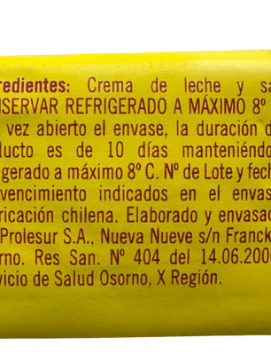 Mantequilla Con Sal Soprole 250g