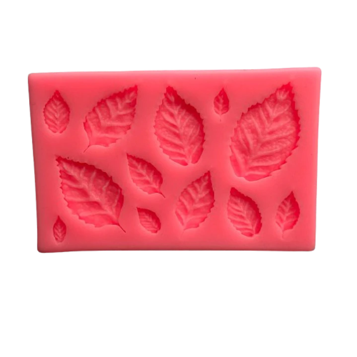 Molde Silicona Hojas 12 Figuras 9,6x6,2cm 1