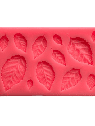 Molde Silicona Hojas 12 Figuras 9,6x6,2cm