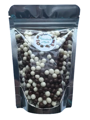 Bolitas De Cereal Blanco Negro Bañadas En Chocolate 80g