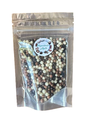 Bolitas De Cereal Blanco Negro Bañadas En Chocolate 80g