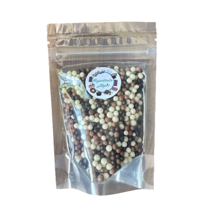Bolitas De Cereal Blanco Negro Bañadas En Chocolate 80g 2