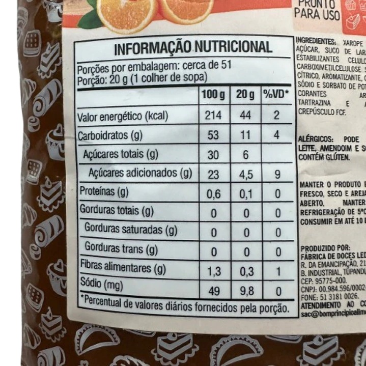 Relleno Naranja Bon Principio 1kg 3