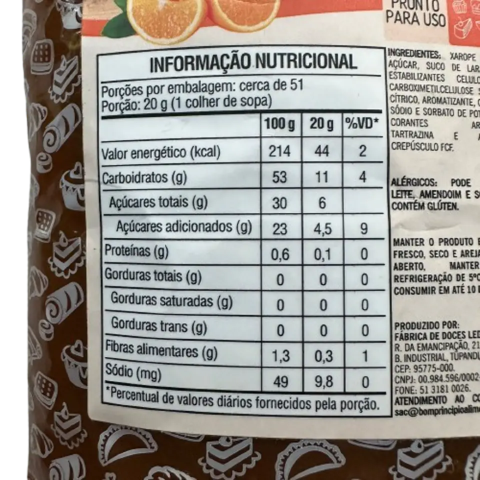 Relleno Naranja Bon Principio 1kg 3