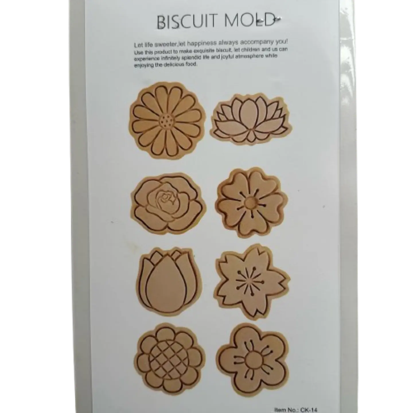 Cortador Galletas Flores Estampadas 8 Diseños 2