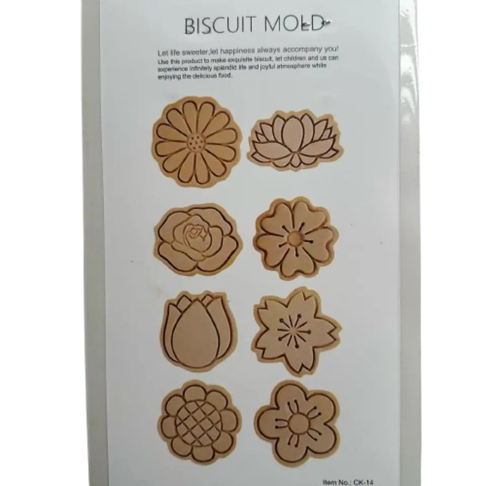 Cortador Galletas Flores Estampadas 8 Diseños 2