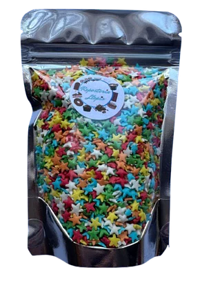 Decoracion Estrellas Multicolor Comestible 100g
