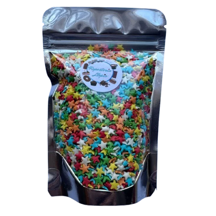 Decoracion Estrellas Multicolor Comestible 100g 1