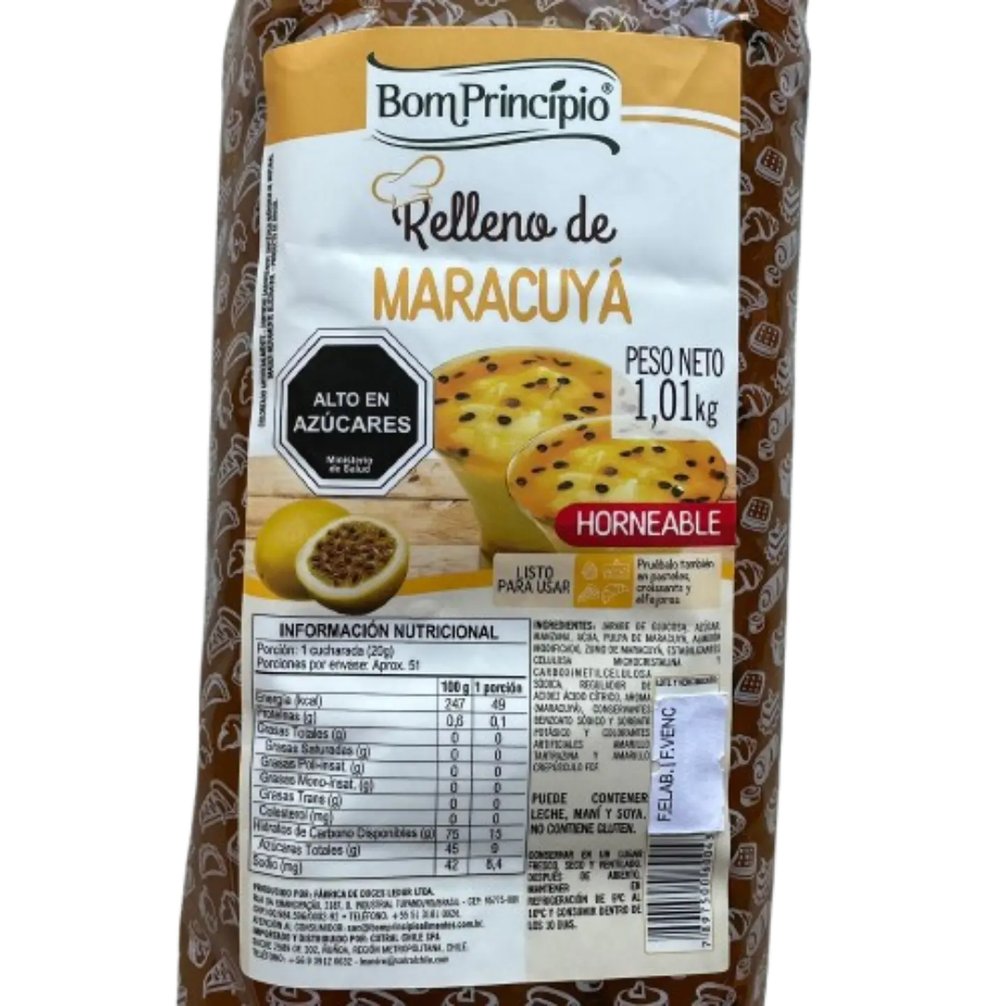 Relleno Maracuya Con Pepas Bon Principio 1kg 2
