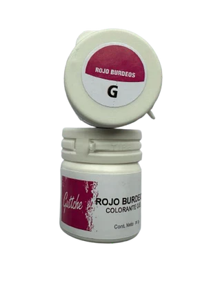 Colorante Gel Rojo Burdeo Comestible Reposteria Guttche 20g