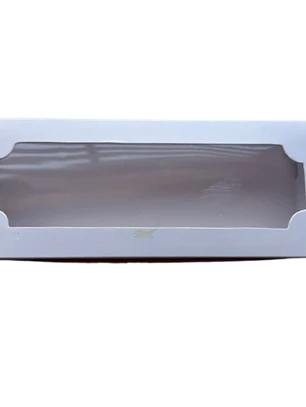 Pack 5 Caja E Con Ventana 3 Alfajores Cartulina 19x7x3cm