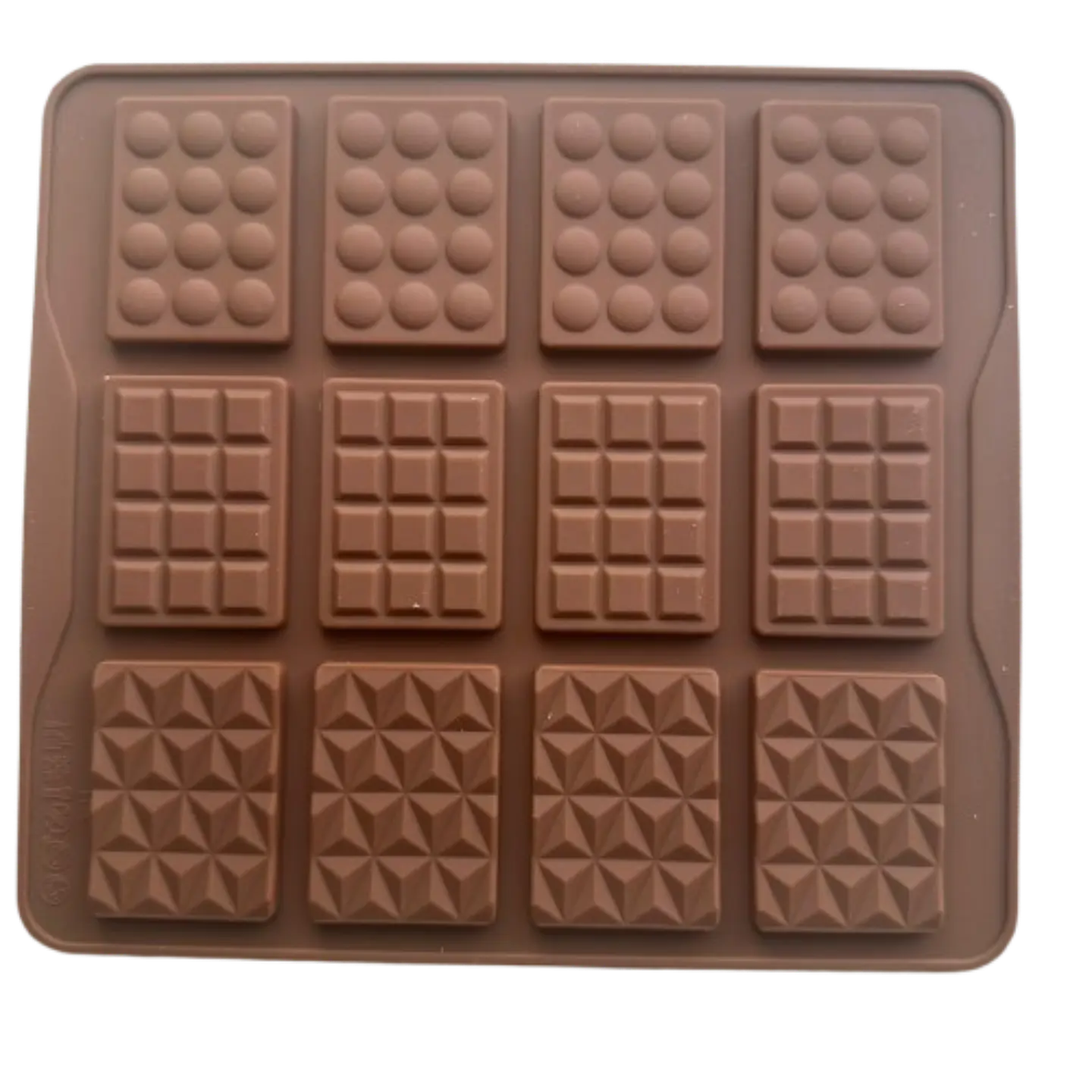 Molde Silicona Barritas De Chocolate 12 Cavidades 20x18,5cm 1