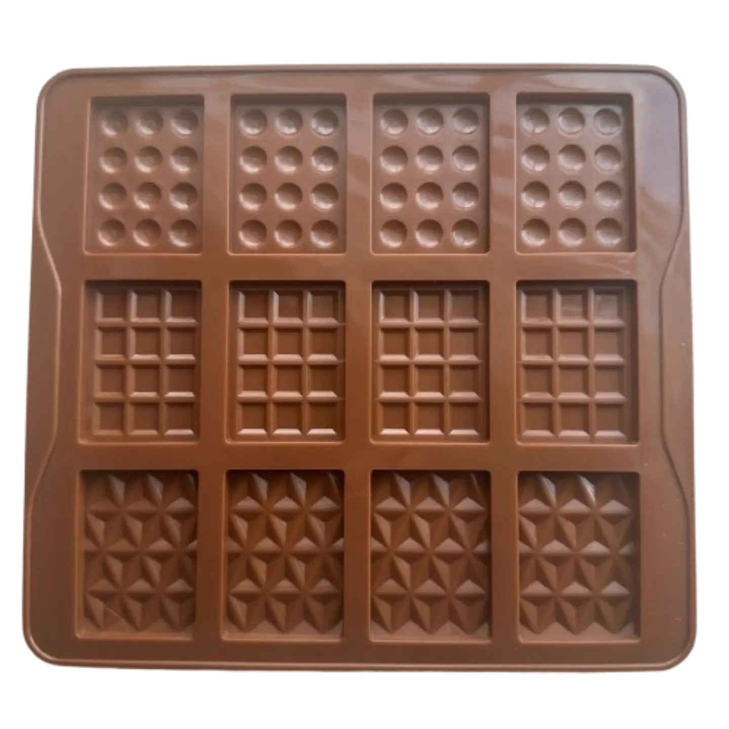 Molde Silicona Barritas De Chocolate 12 Cavidades 20x18,5cm 2