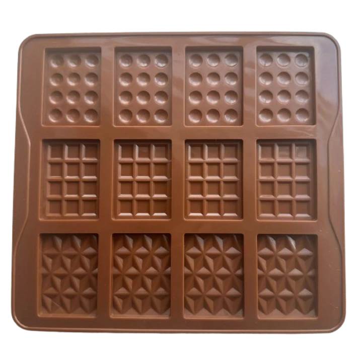 Molde Silicona Barritas De Chocolate 12 Cavidades 20x18,5cm 2
