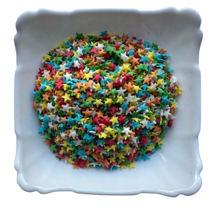 Decoracion Estrellas Multicolor Comestible 500g 2