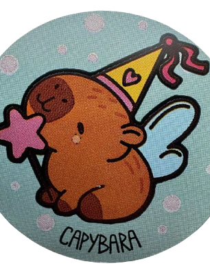 Sticker Capibara 6 Diseños 100un 38mm