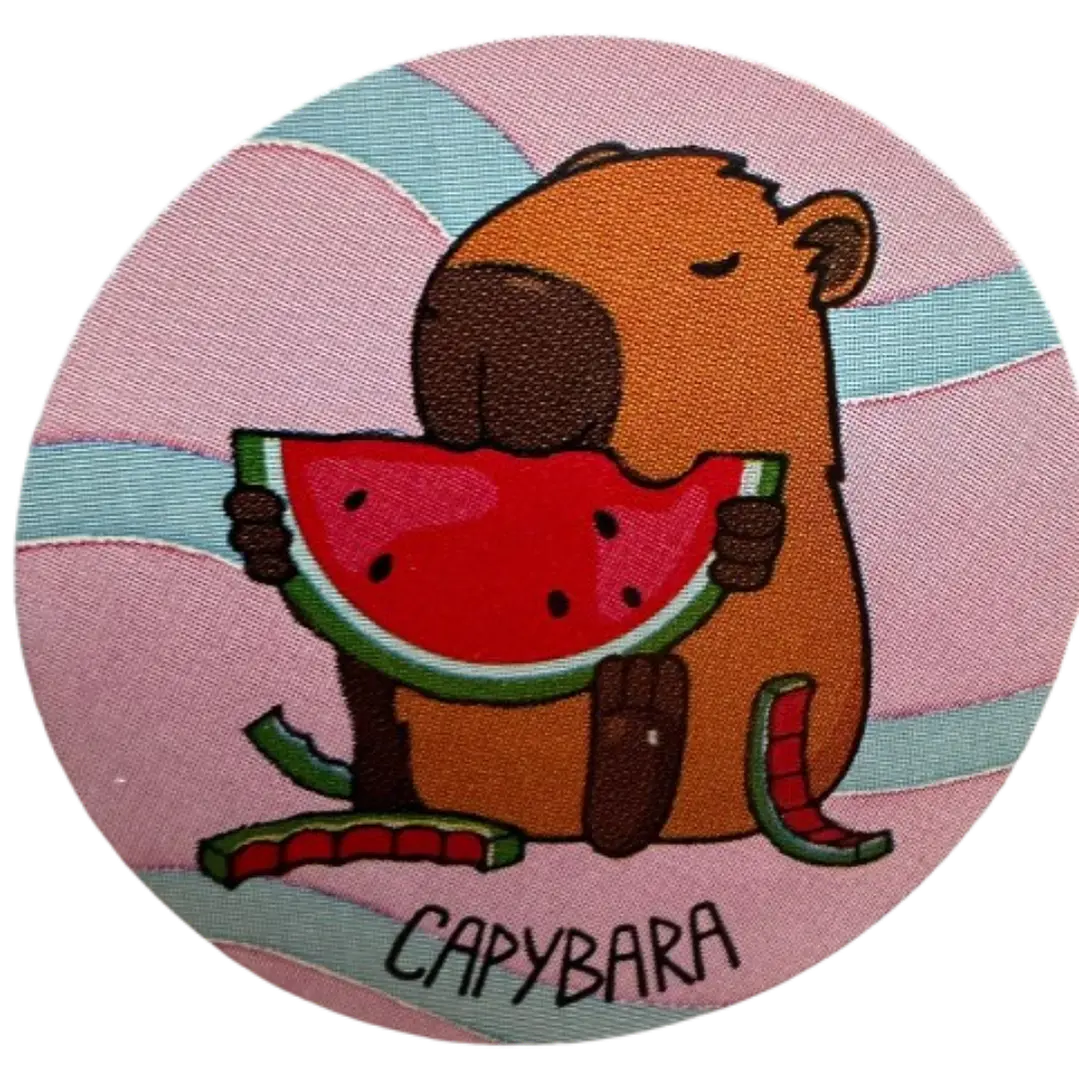 Sticker Capibara 6 Diseños 100un 38mm 4