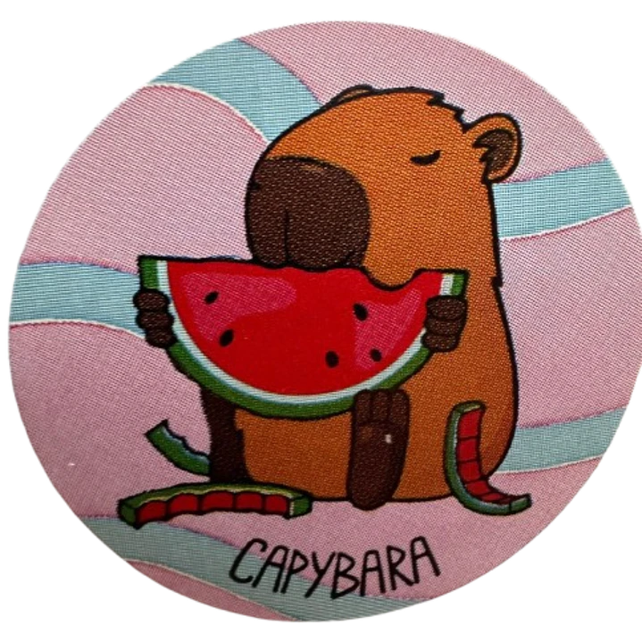 Sticker Capibara 6 Diseños 100un 38mm 4