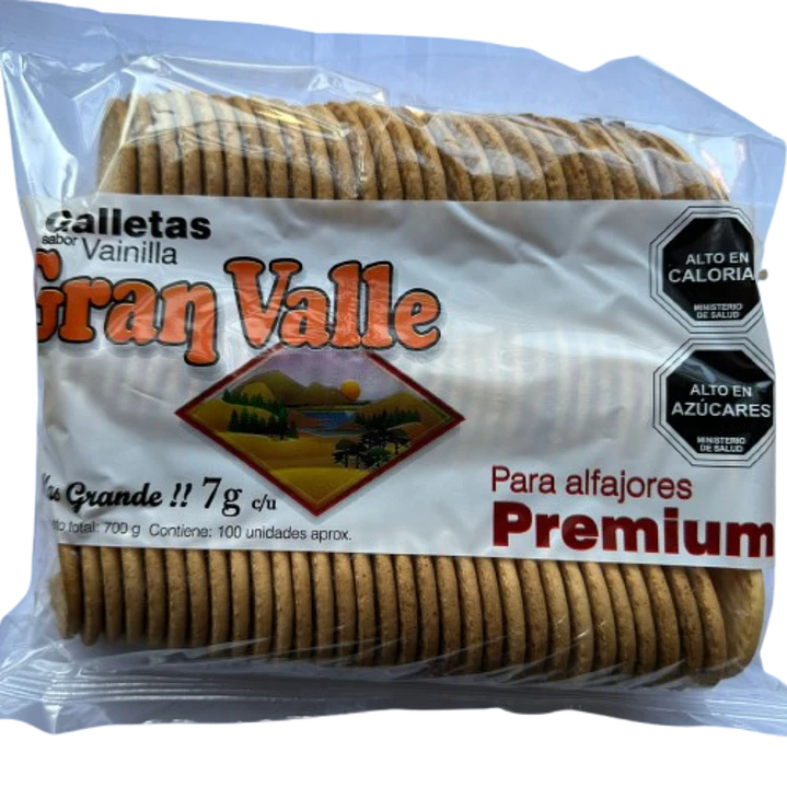 Galletas Tapas De Alfajor Gran Valle Vainilla 100un 1