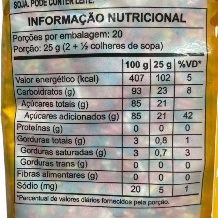 Decoracion Palitos Multicolor Comestible 500g 2