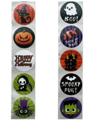 Sticker Halloween A 25mm 100 Unidades