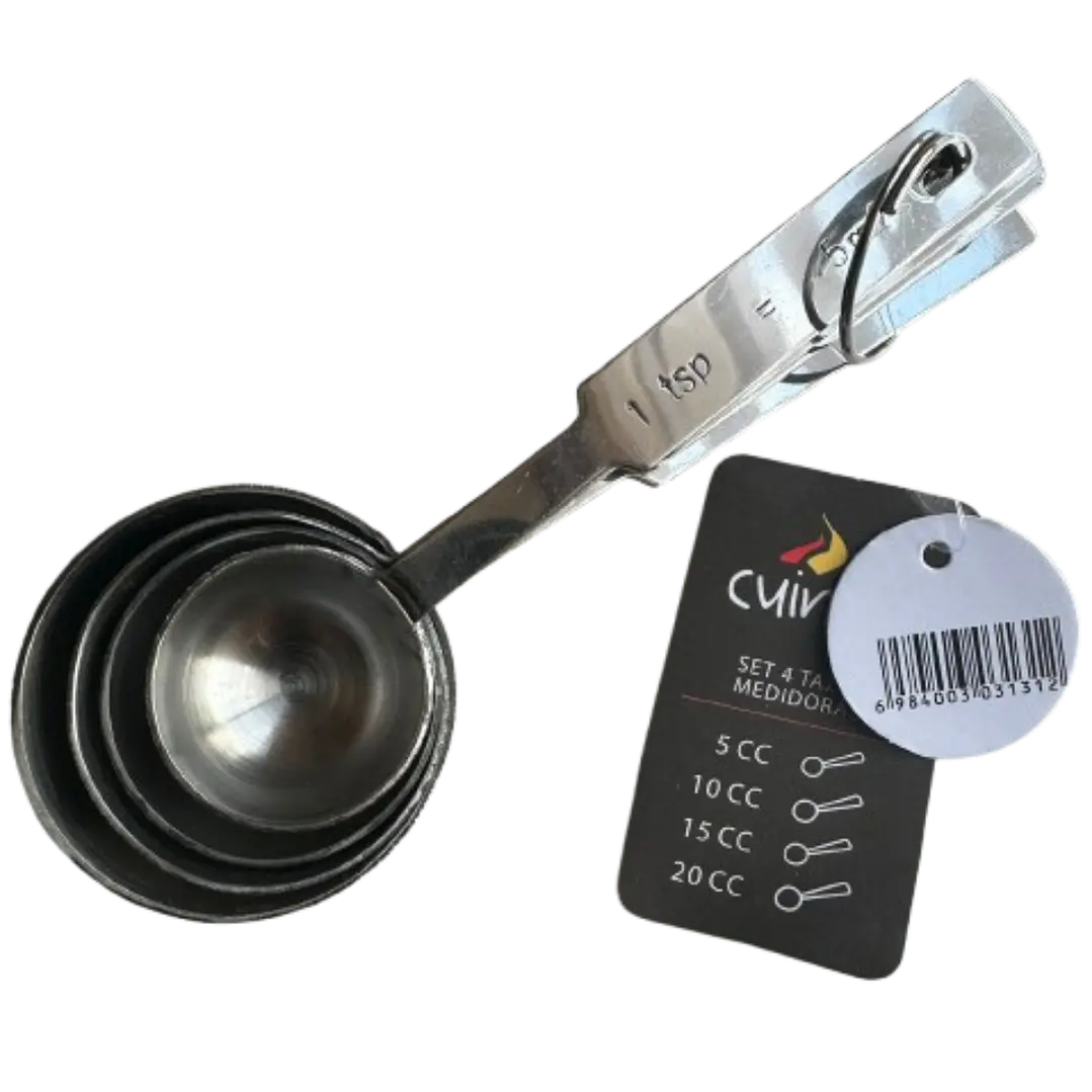 Set 4 Cucharas Medidoras Acero Inoxidable Cuiner 2
