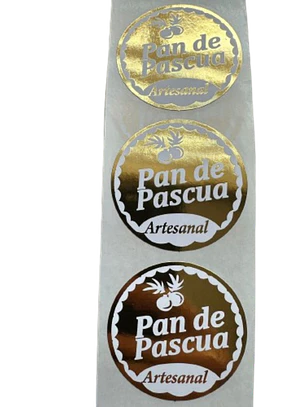 Sticker Pan De Pascua 100un 38mm