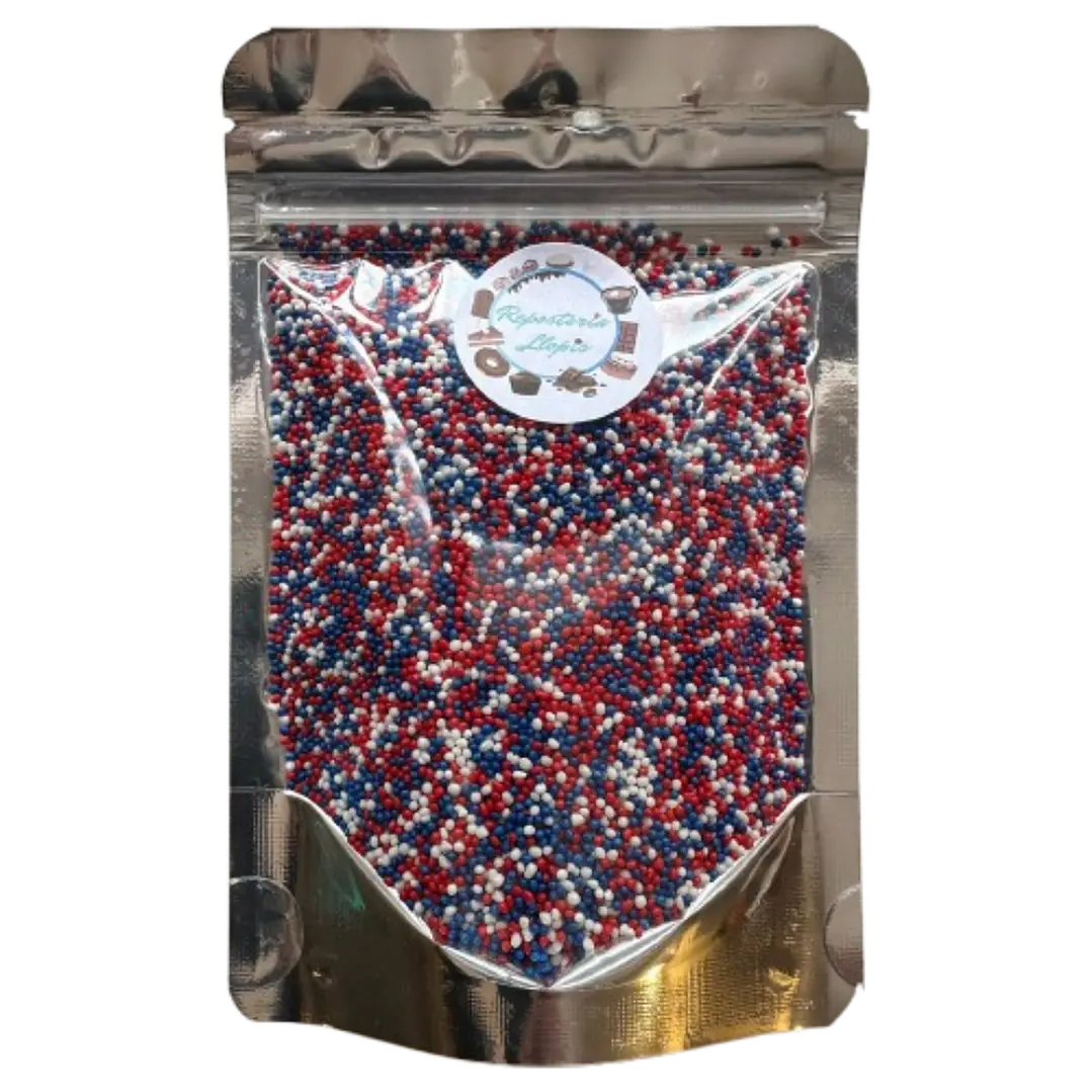 Mostacilla Micro Tricolor Fiestas Patrias Comestible 100g 1