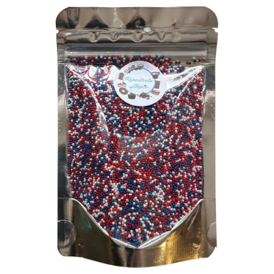 Mostacilla Micro Tricolor Fiestas Patrias Comestible 100g 1