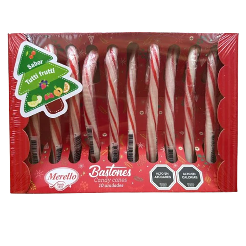 Bastones De Navidad Merello 10 Unidades